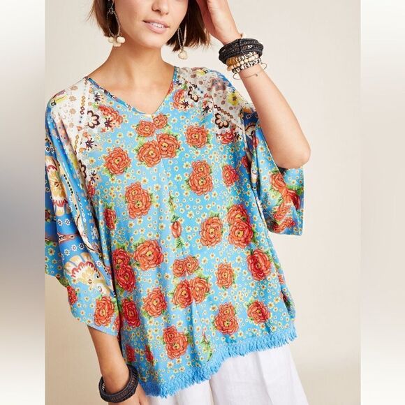 Farm Rio Ophelia fringed pullover top - Picture 3 of 6